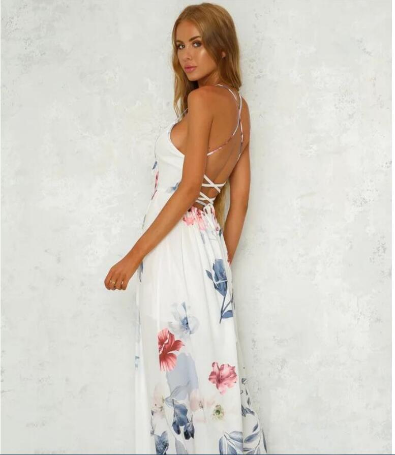 Elegant american Floral Printed Maxi Long  Printed Big Dresses