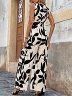 Chic Printed Wide-Leg Jumpsuit