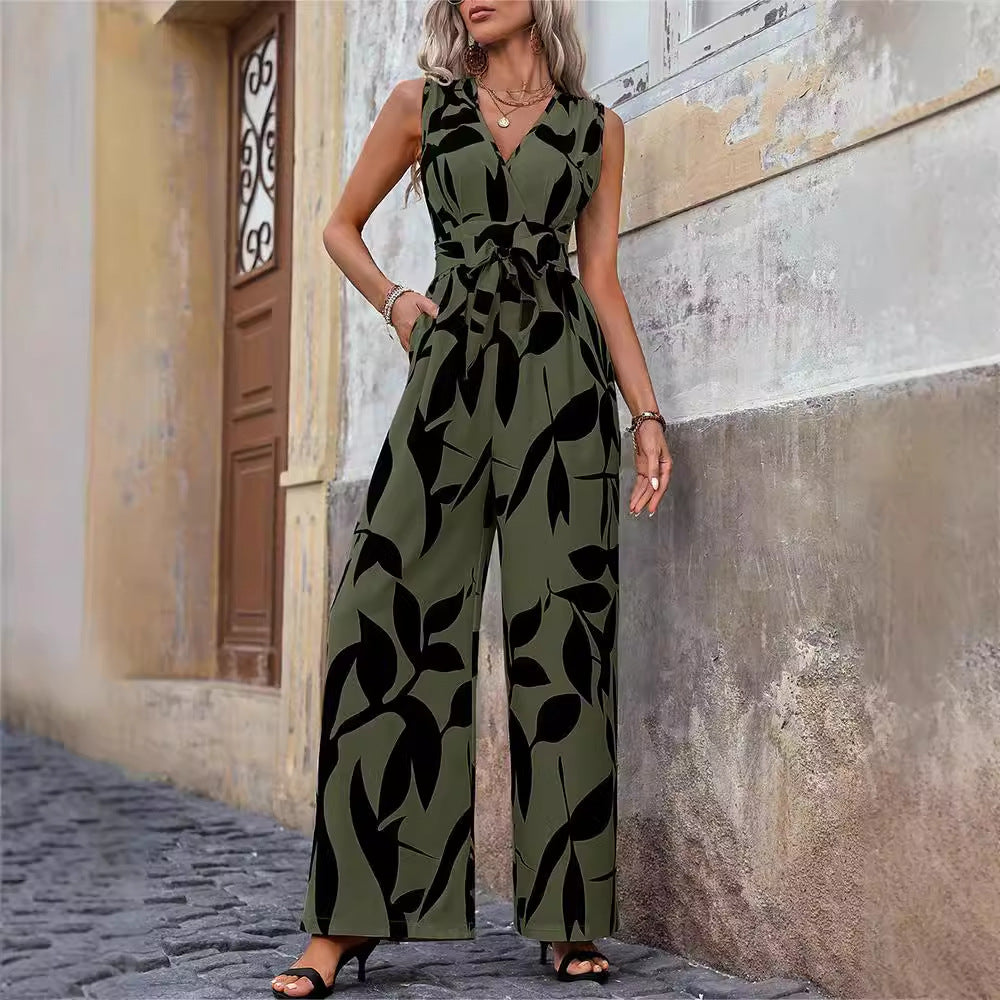 Chic Printed Wide-Leg Jumpsuit