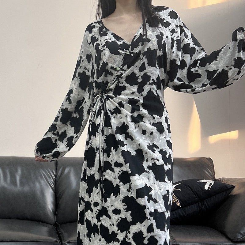 Women's  Floral-print Comfortable Dress