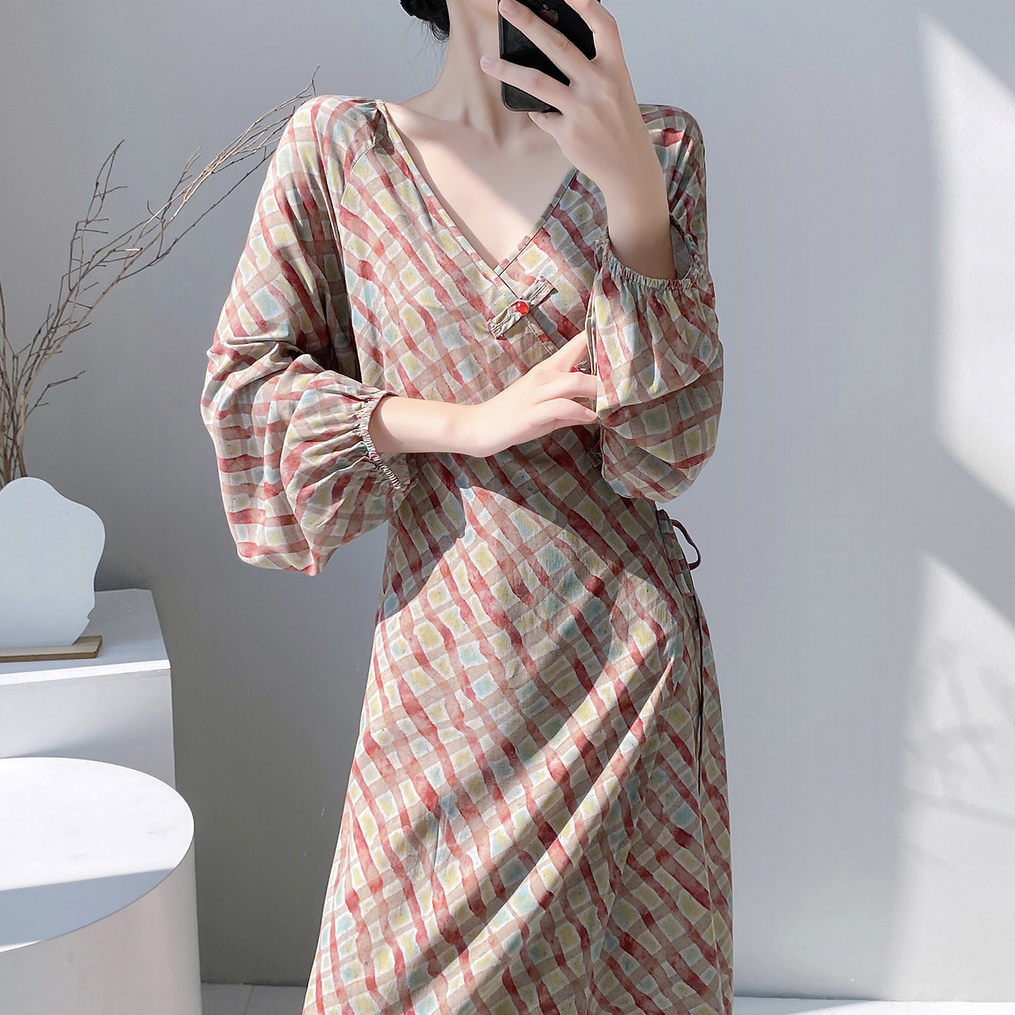 Women's  Floral-print Comfortable Dress
