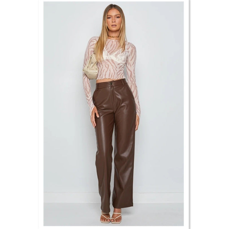 High Elastic PU Leather Pants Leggings