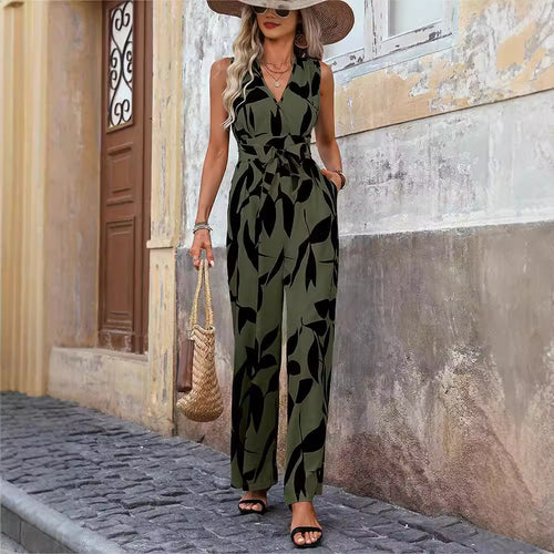 Chic Printed Wide-Leg Jumpsuit