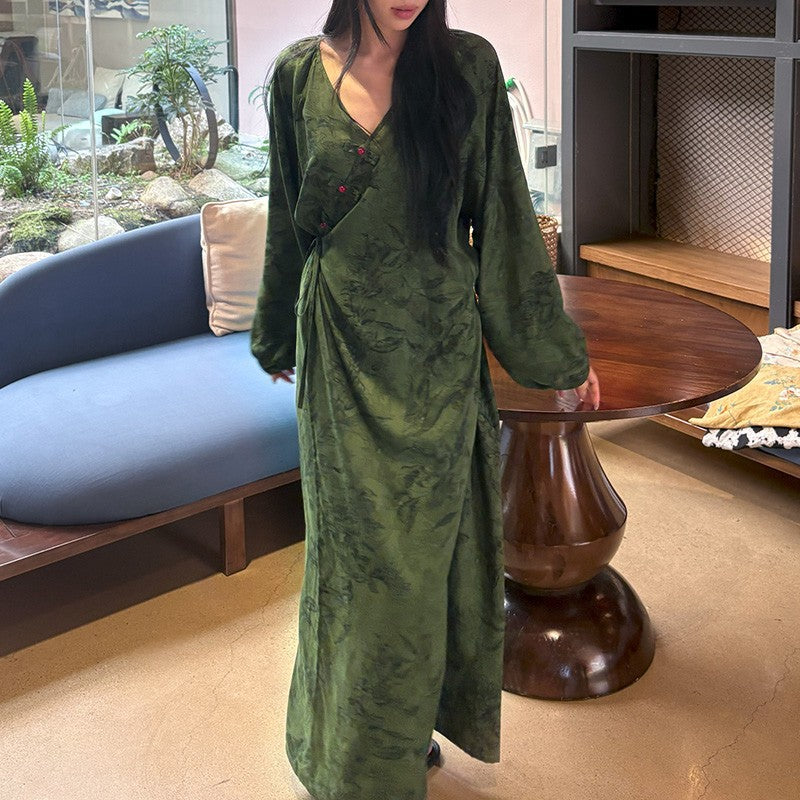 Women's  Floral-print Comfortable Dress