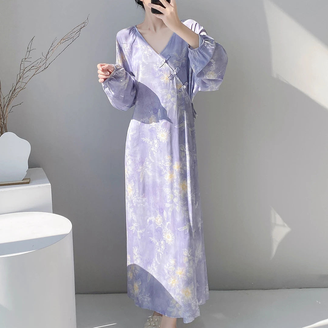 Women's  Floral-print Comfortable Dress