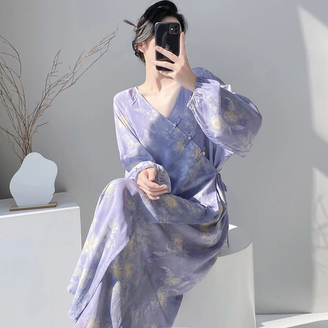Women's  Floral-print Comfortable Dress