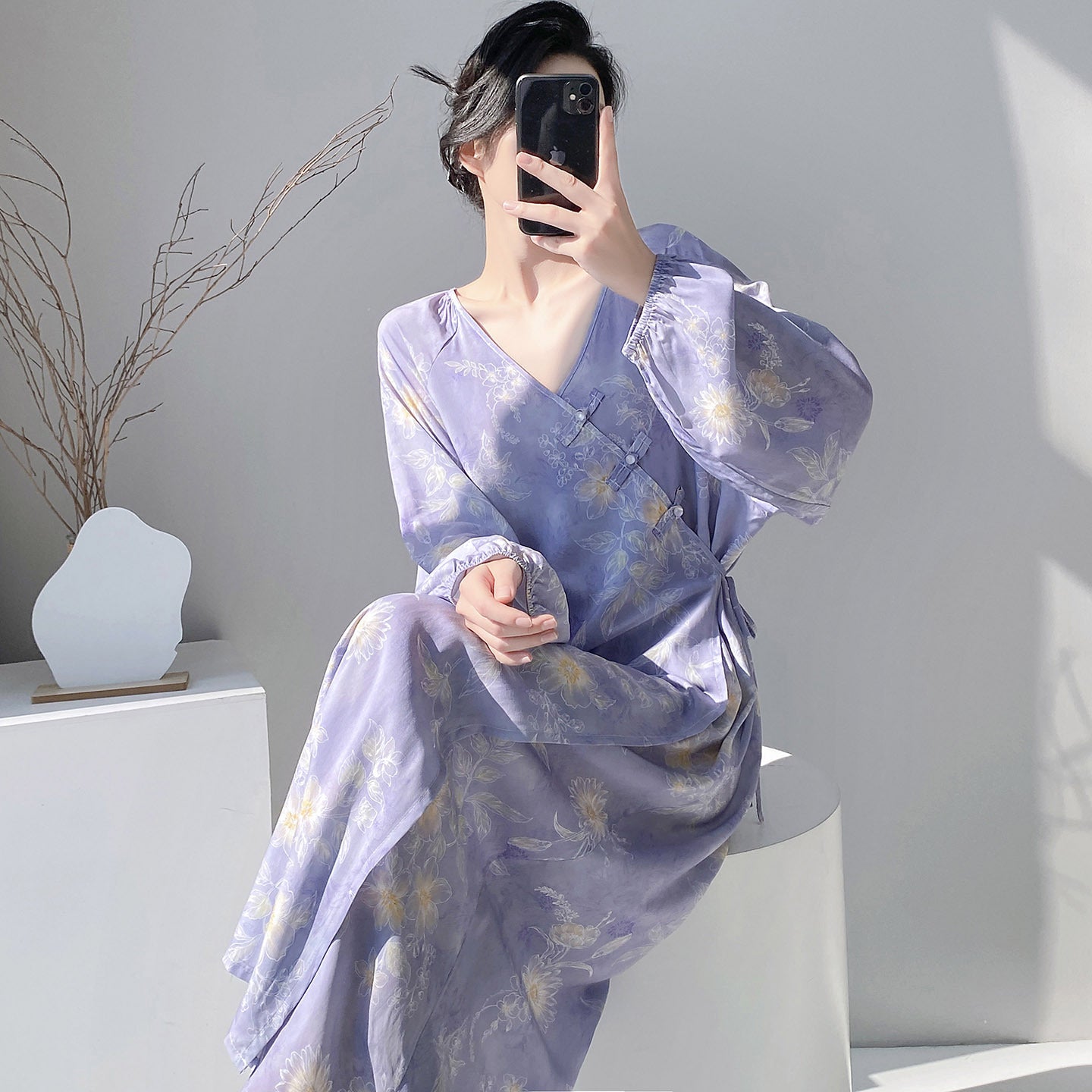 Women's  Floral-print Comfortable Dress